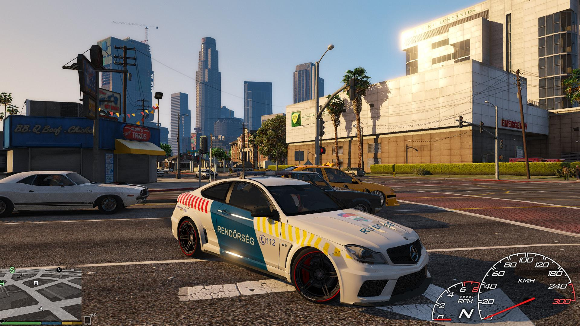 Hungary Police Mercedes C Paintjob Gta Mods